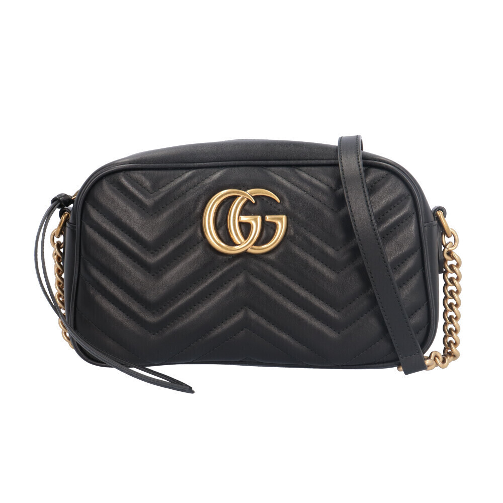 Gucci GG Marmont Shoulder Bag Leather Black